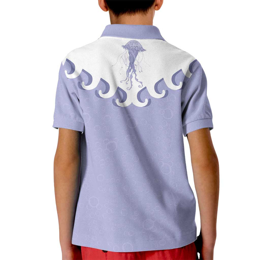 Western Yoke Kid Polo Shirt Jellyfish And Water Bubbles Cowboy Style - Wonder Print Shop