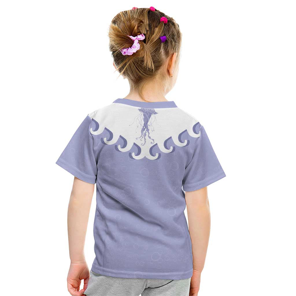 Western Yoke Kid T Shirt Jellyfish And Water Bubbles Cowboy Style - Wonder Print Shop