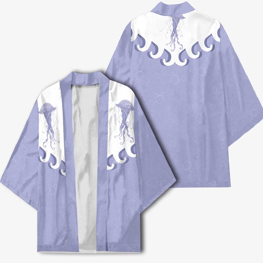 Western Yoke Kimono Jellyfish And Water Bubbles Cowboy Style - Wonder Print Shop