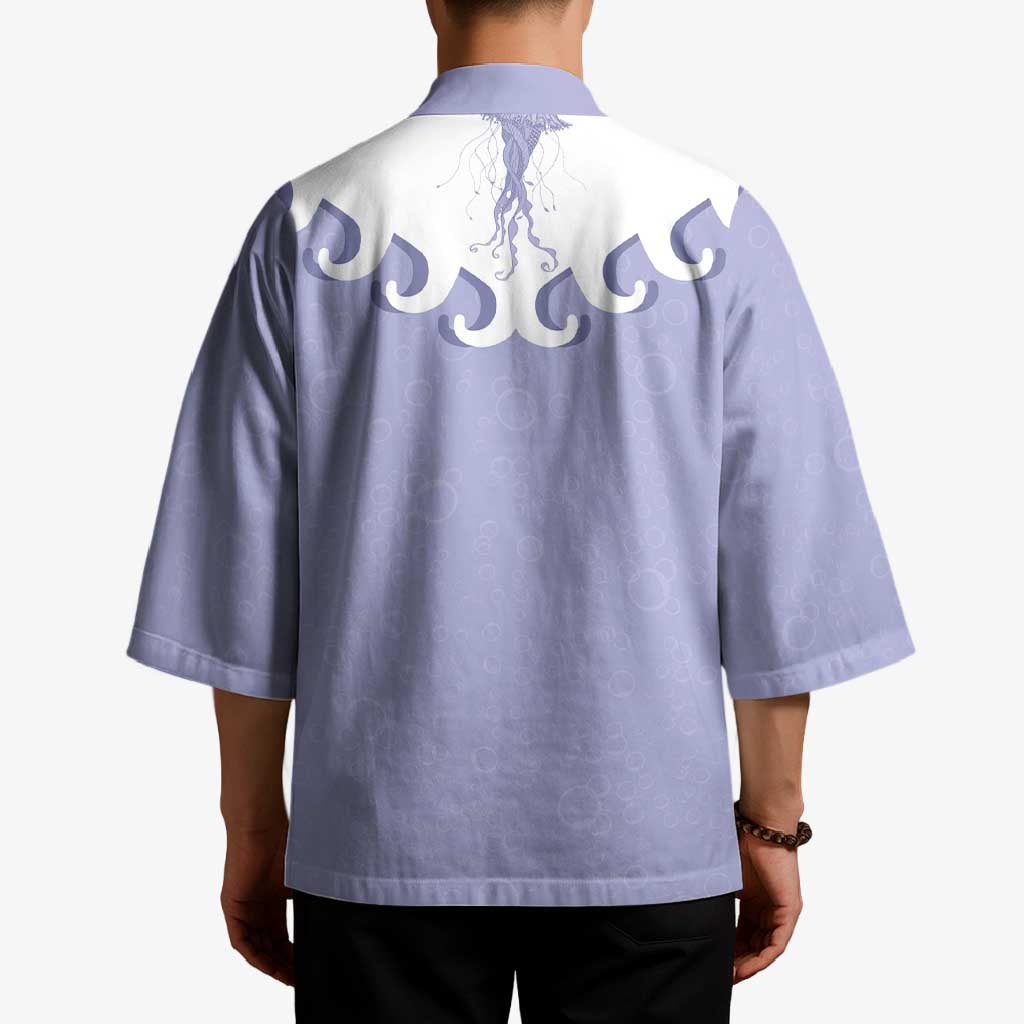 Western Yoke Kimono Jellyfish And Water Bubbles Cowboy Style - Wonder Print Shop