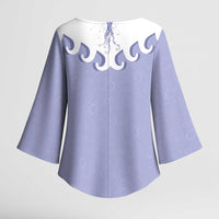 Western Yoke Kimono Sleeve Blouse Jellyfish And Water Bubbles Cowboy Style - Wonder Print Shop