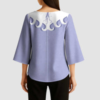 Western Yoke Kimono Sleeve Blouse Jellyfish And Water Bubbles Cowboy Style - Wonder Print Shop