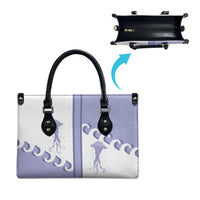 Western Yoke Leather Bag Jellyfish And Water Bubbles Cowboy Style - Wonder Print Shop