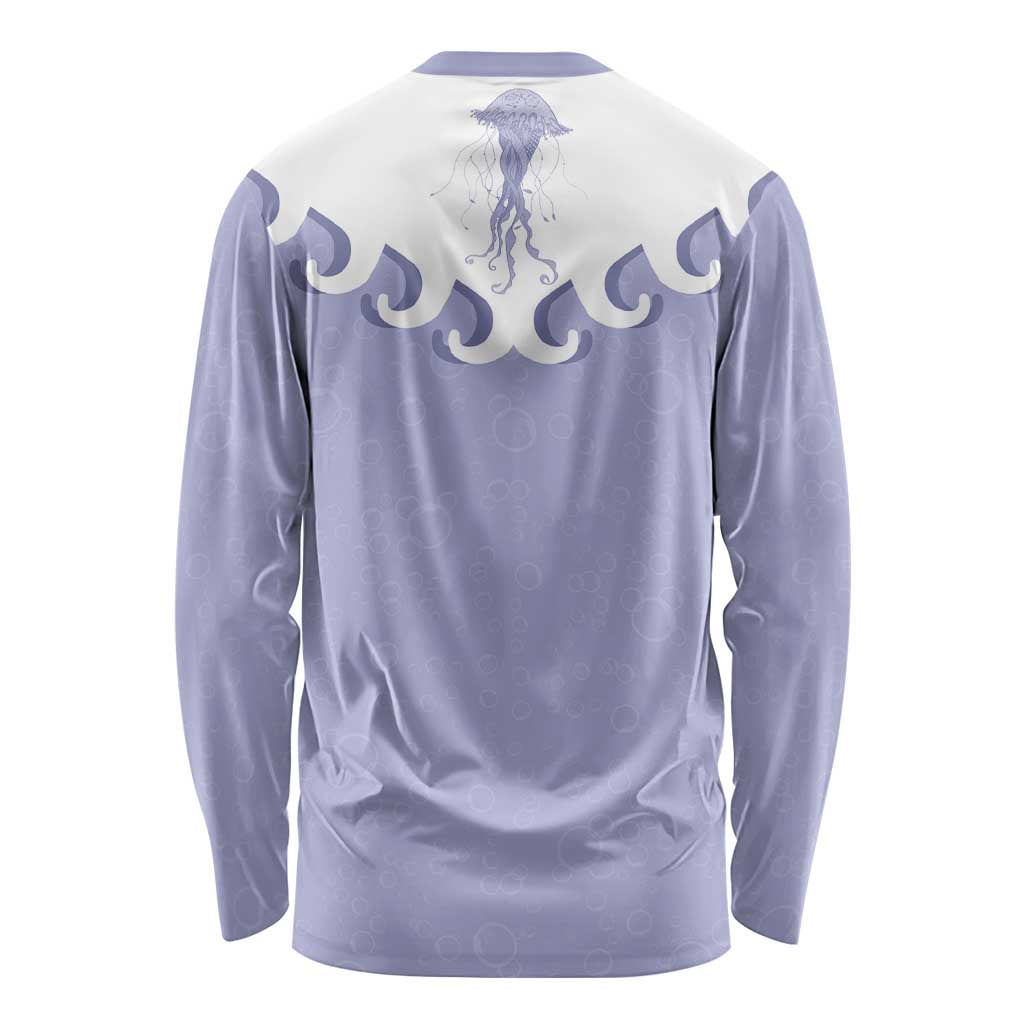 Western Yoke Long Sleeve Shirt Jellyfish And Water Bubbles Cowboy Style - Wonder Print Shop