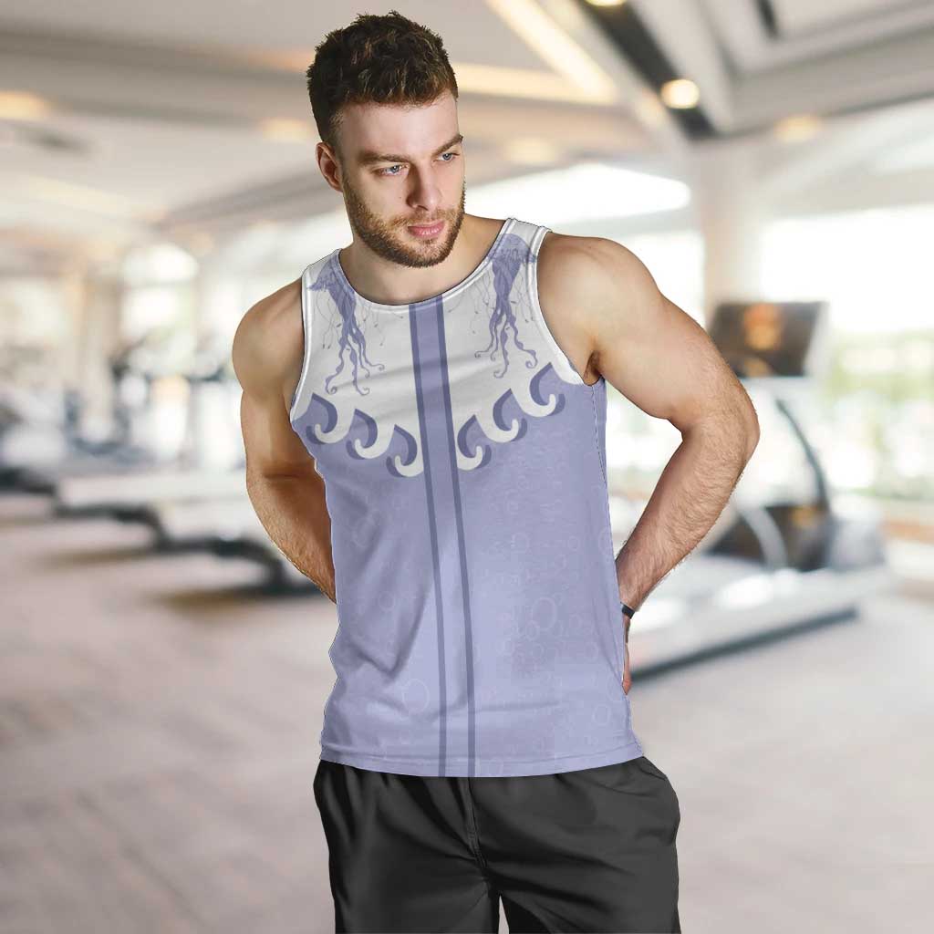 Western Yoke Men Tank Top Jellyfish And Water Bubbles Cowboy Style - Wonder Print Shop