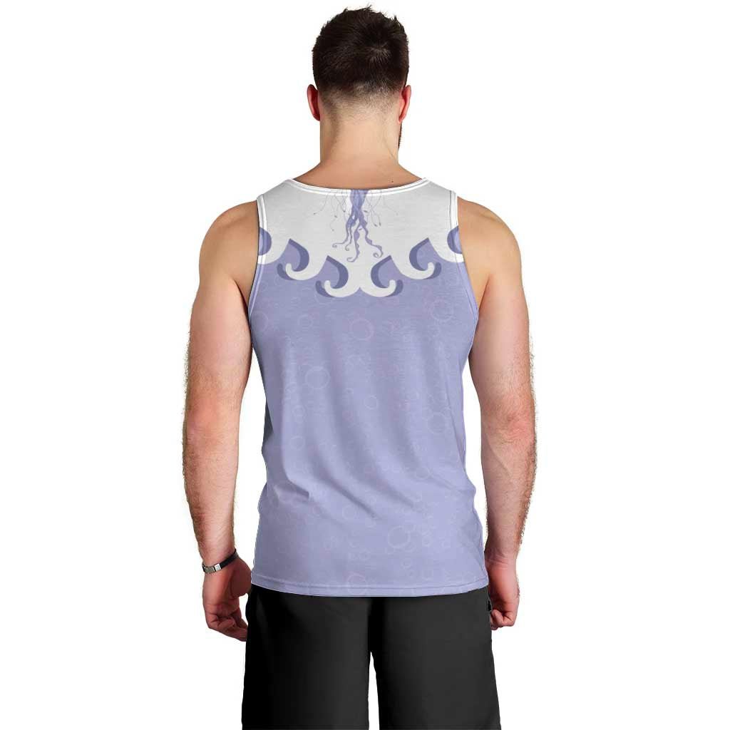 Western Yoke Men Tank Top Jellyfish And Water Bubbles Cowboy Style - Wonder Print Shop