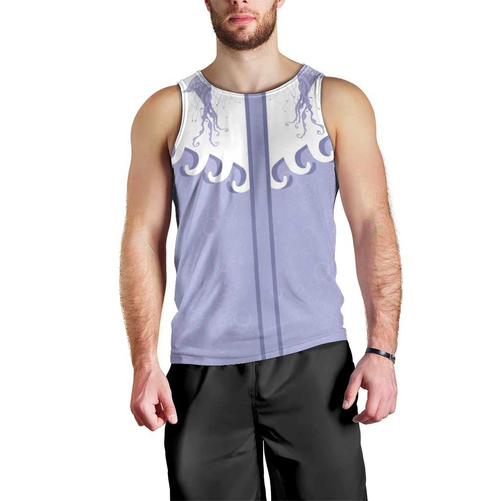 Western Yoke Men Tank Top Jellyfish And Water Bubbles Cowboy Style - Wonder Print Shop