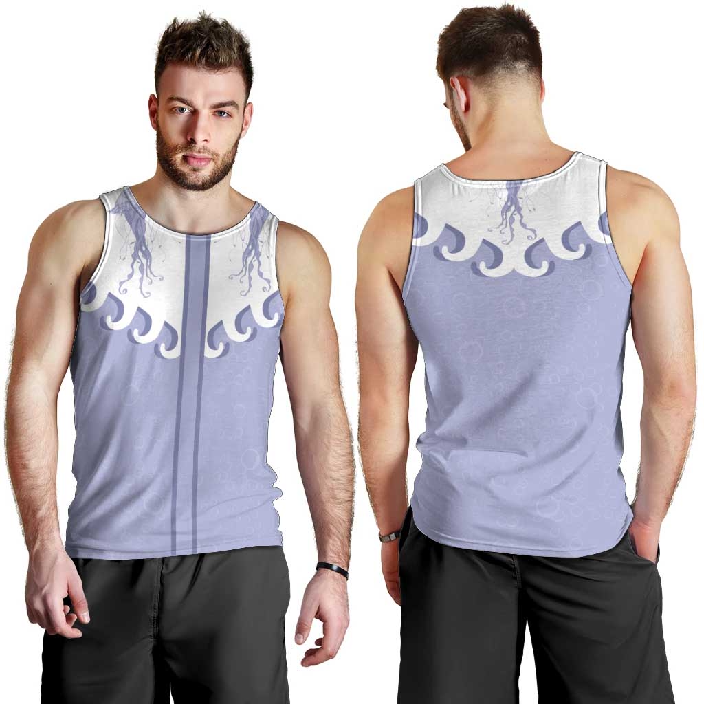 Western Yoke Men Tank Top Jellyfish And Water Bubbles Cowboy Style - Wonder Print Shop