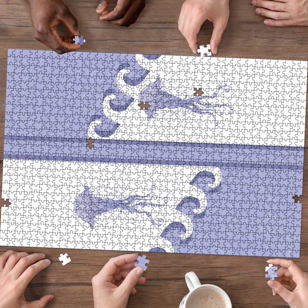 Western Yoke Puzzle Jellyfish And Water Bubbles Cowboy Style - Wonder Print Shop