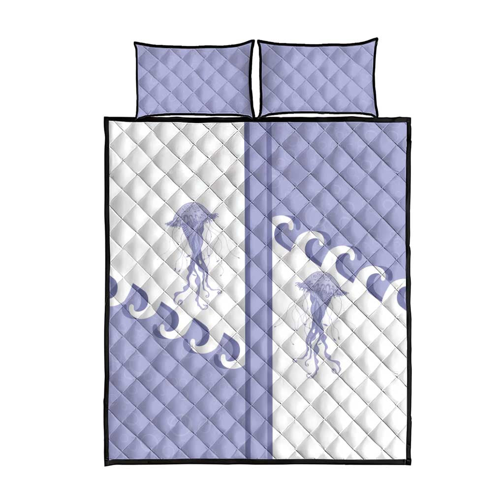 Western Yoke Quilt Bed Set Jellyfish And Water Bubbles Cowboy Style - Wonder Print Shop