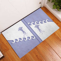 Western Yoke Rubber Doormat Jellyfish And Water Bubbles Cowboy Style - Wonder Print Shop