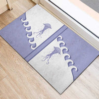 Western Yoke Rubber Doormat Jellyfish And Water Bubbles Cowboy Style - Wonder Print Shop