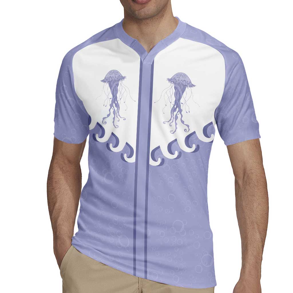 Western Yoke Rugby Jersey Jellyfish And Water Bubbles Cowboy Style - Wonder Print Shop