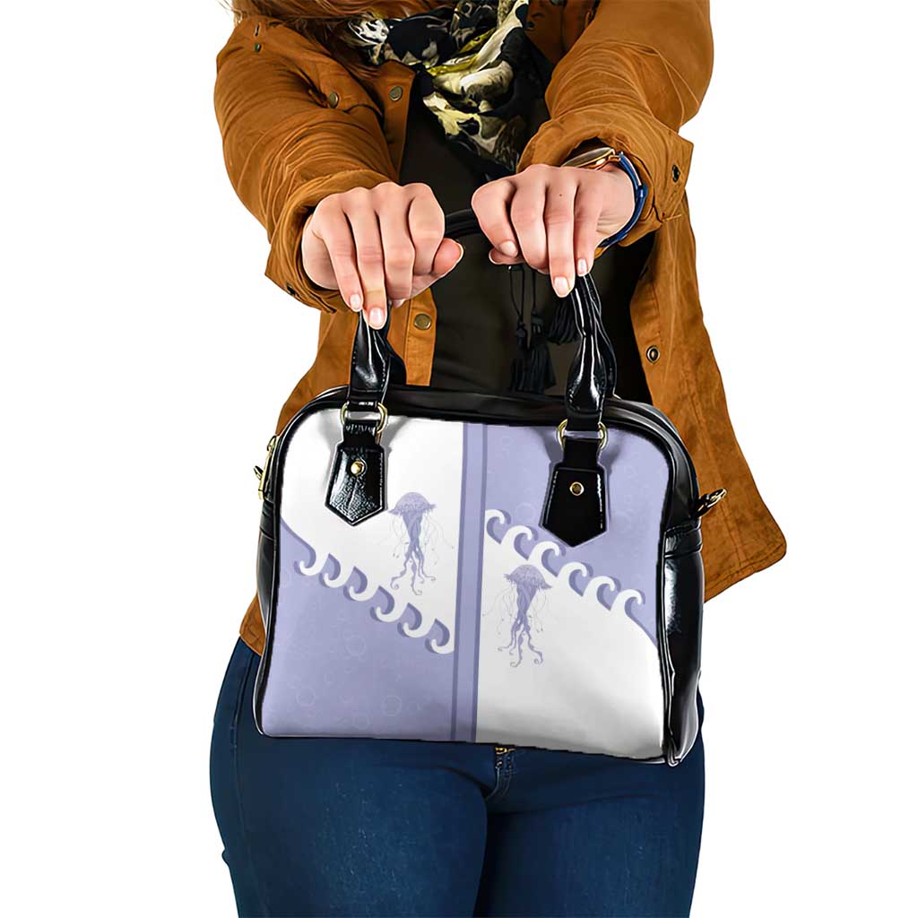 Western Yoke Shoulder Handbag Jellyfish And Water Bubbles Cowboy Style - Wonder Print Shop
