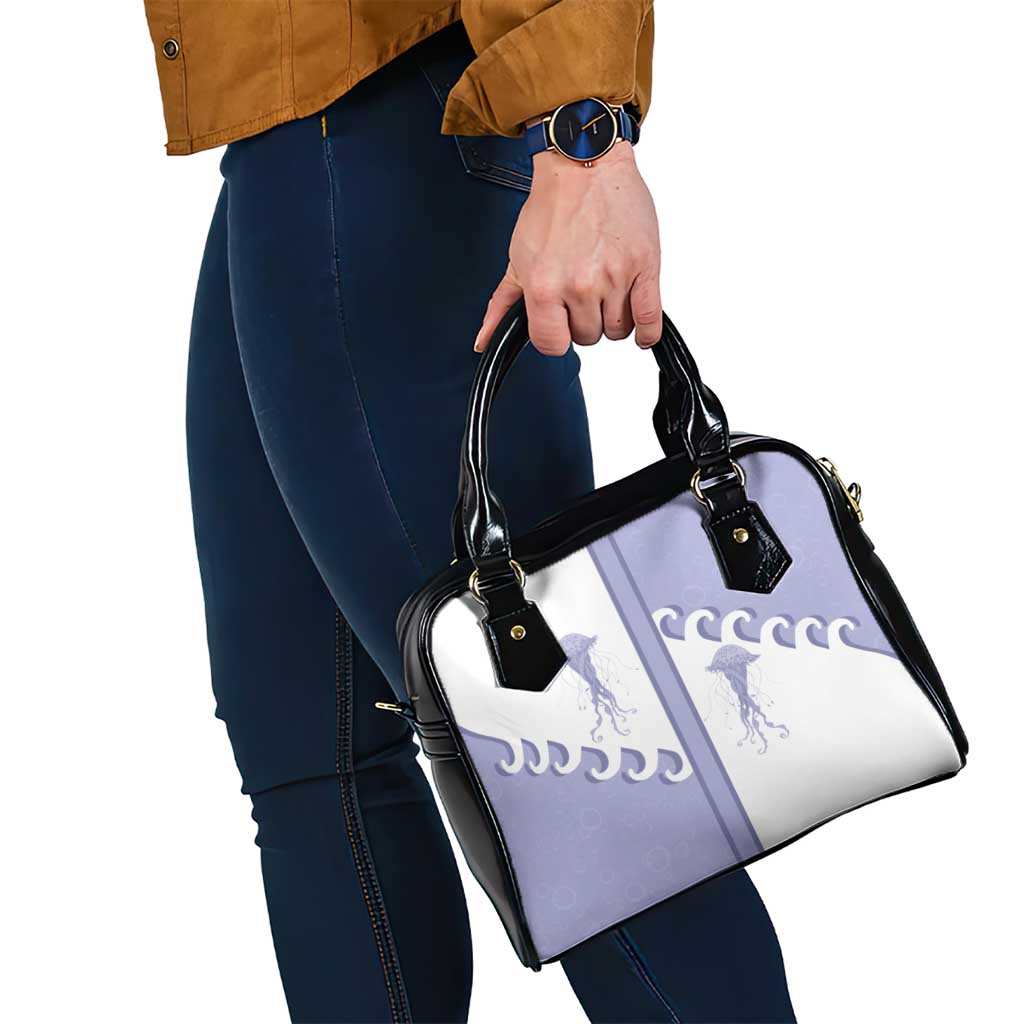Western Yoke Shoulder Handbag Jellyfish And Water Bubbles Cowboy Style - Wonder Print Shop