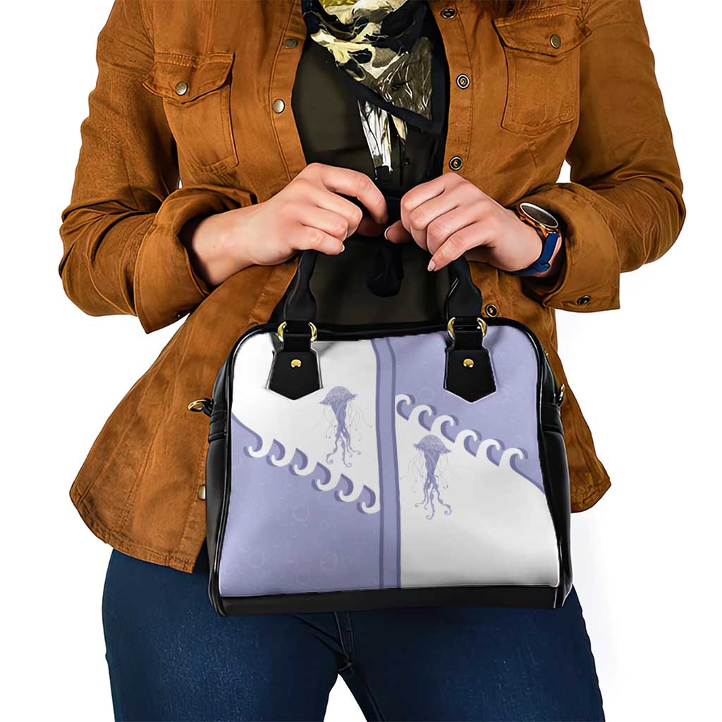 Western Yoke Shoulder Handbag Jellyfish And Water Bubbles Cowboy Style - Wonder Print Shop