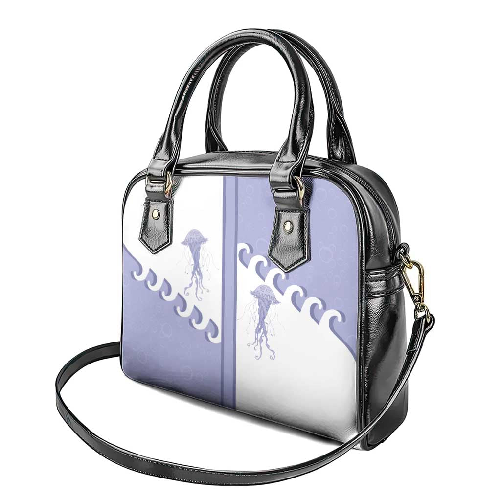 Western Yoke Shoulder Handbag Jellyfish And Water Bubbles Cowboy Style - Wonder Print Shop