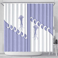 Western Yoke Shower Curtain Jellyfish And Water Bubbles Cowboy Style - Wonder Print Shop