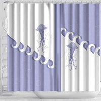 Western Yoke Shower Curtain Jellyfish And Water Bubbles Cowboy Style - Wonder Print Shop