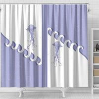 Western Yoke Shower Curtain Jellyfish And Water Bubbles Cowboy Style - Wonder Print Shop