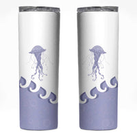 Western Yoke Skinny Tumbler Jellyfish And Water Bubbles Cowboy Style - Wonder Print Shop