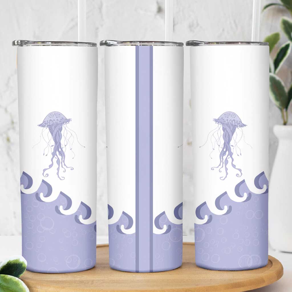 Western Yoke Skinny Tumbler Jellyfish And Water Bubbles Cowboy Style - Wonder Print Shop