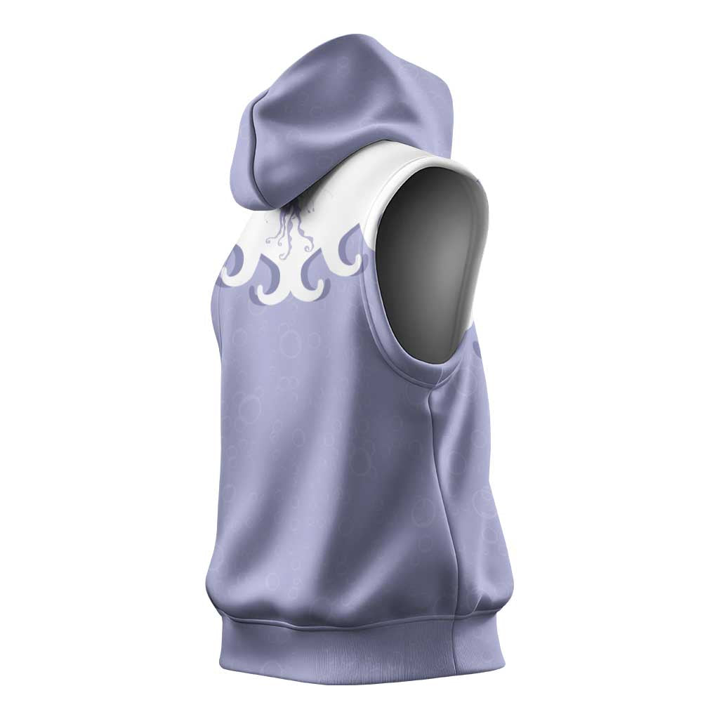 Western Yoke Sleeveless Hoodie Jellyfish And Water Bubbles Cowboy Style - Wonder Print Shop