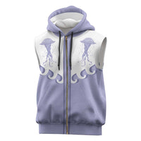 Western Yoke Sleeveless Zip Hoodie Jellyfish And Water Bubbles Cowboy Style - Wonder Print Shop