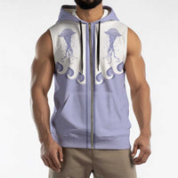 Western Yoke Sleeveless Zip Hoodie Jellyfish And Water Bubbles Cowboy Style - Wonder Print Shop