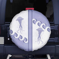 Western Yoke Spare Tire Cover Jellyfish And Water Bubbles Cowboy Style - Wonder Print Shop