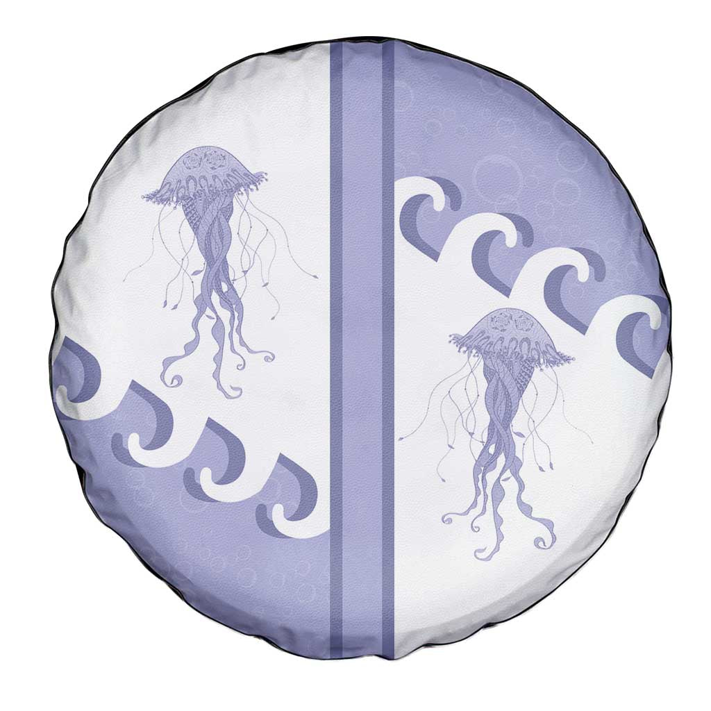 Western Yoke Spare Tire Cover Jellyfish And Water Bubbles Cowboy Style - Wonder Print Shop