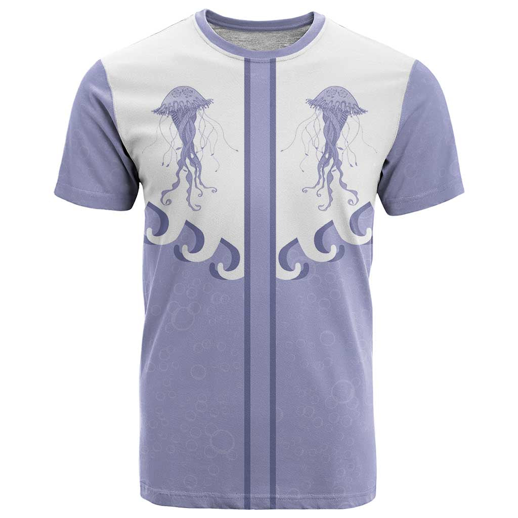 Western Yoke T Shirt Jellyfish And Water Bubbles Cowboy Style - Wonder Print Shop