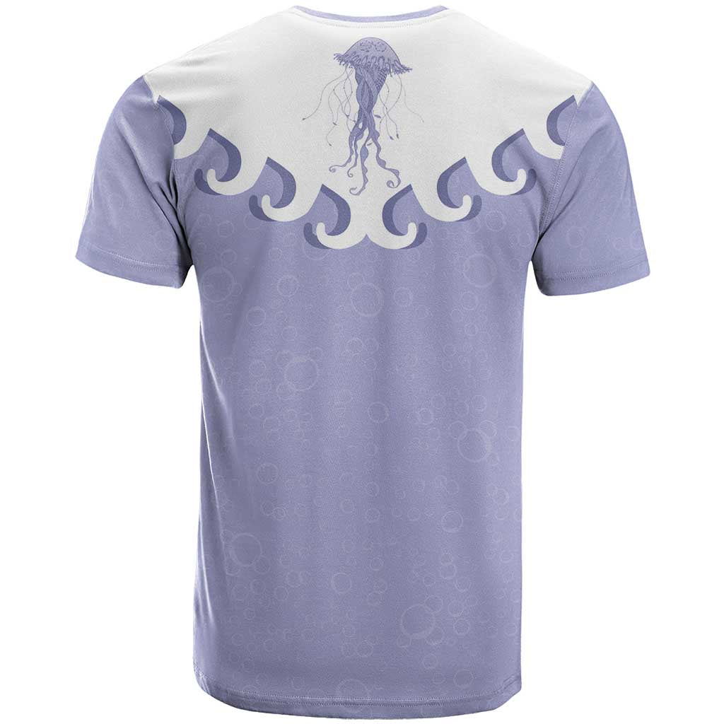 Western Yoke T Shirt Jellyfish And Water Bubbles Cowboy Style - Wonder Print Shop