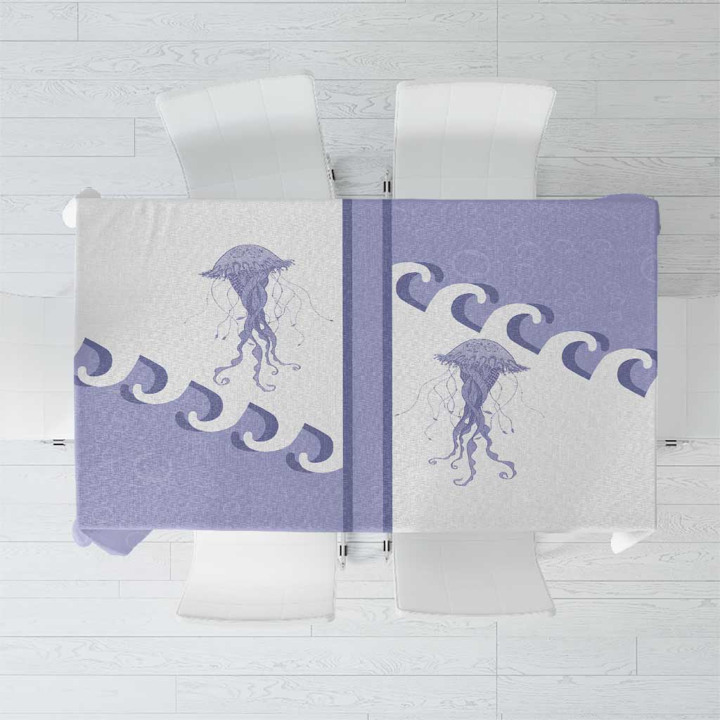 Western Yoke Tablecloth Jellyfish And Water Bubbles Cowboy Style - Wonder Print Shop