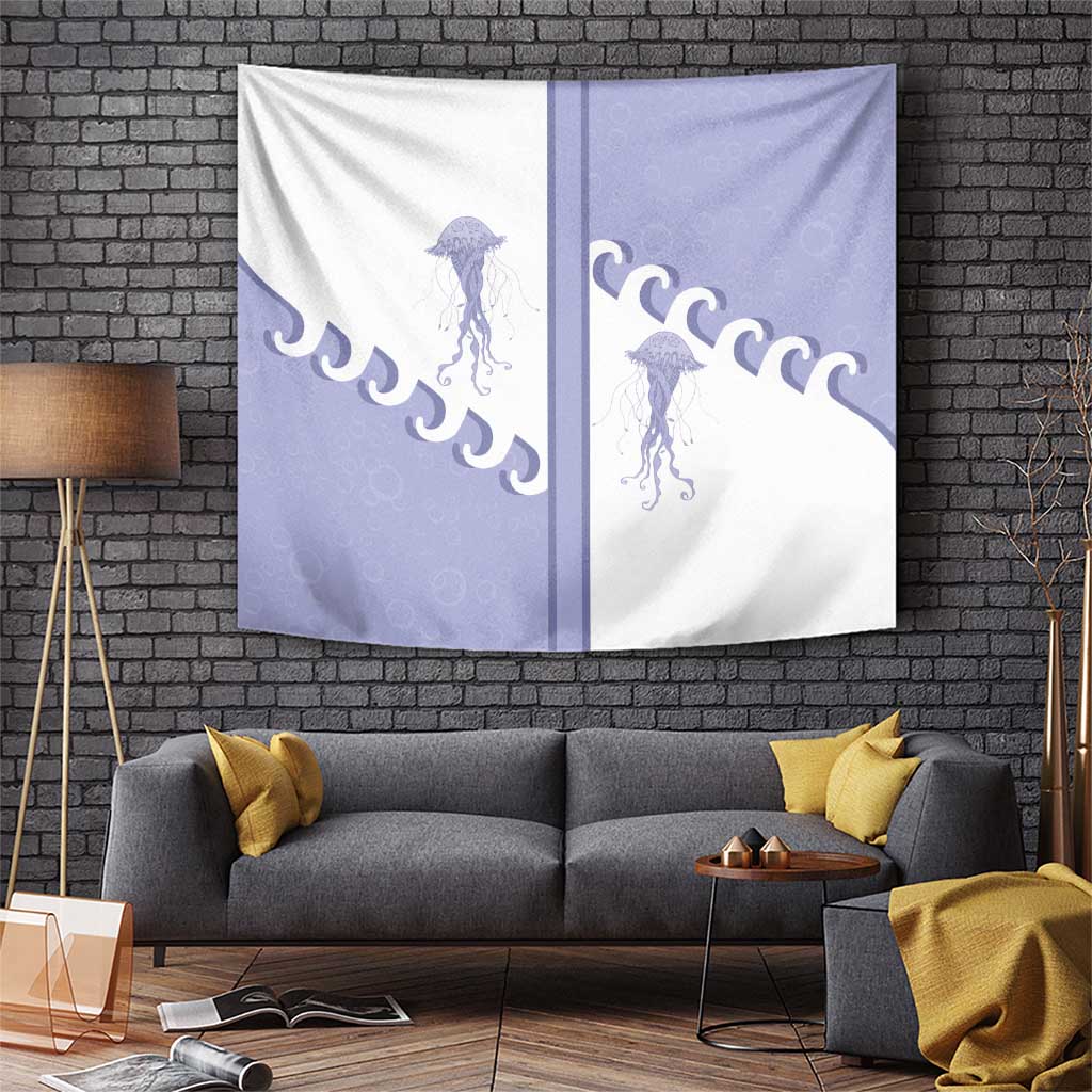 Western Yoke Tapestry Jellyfish And Water Bubbles Cowboy Style - Wonder Print Shop