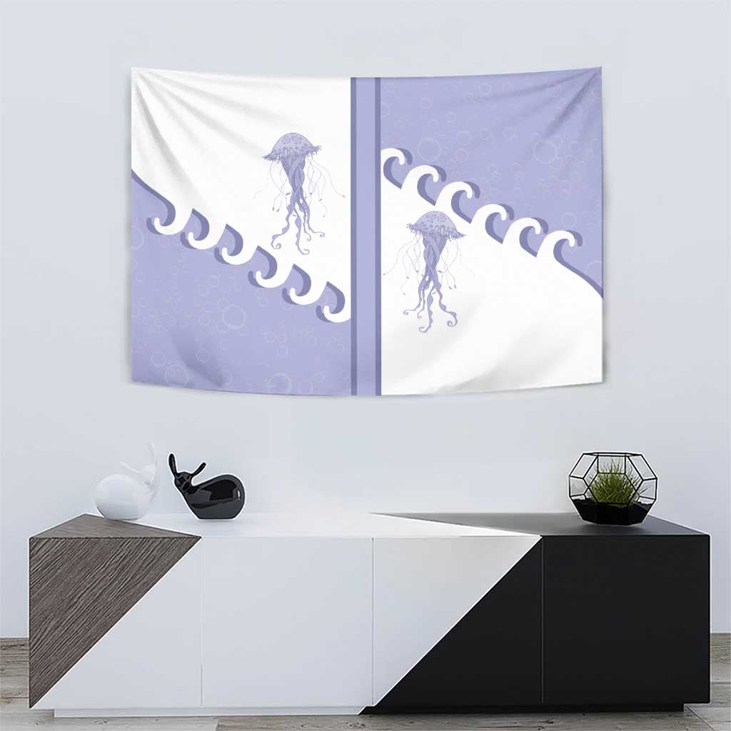 Western Yoke Tapestry Jellyfish And Water Bubbles Cowboy Style - Wonder Print Shop