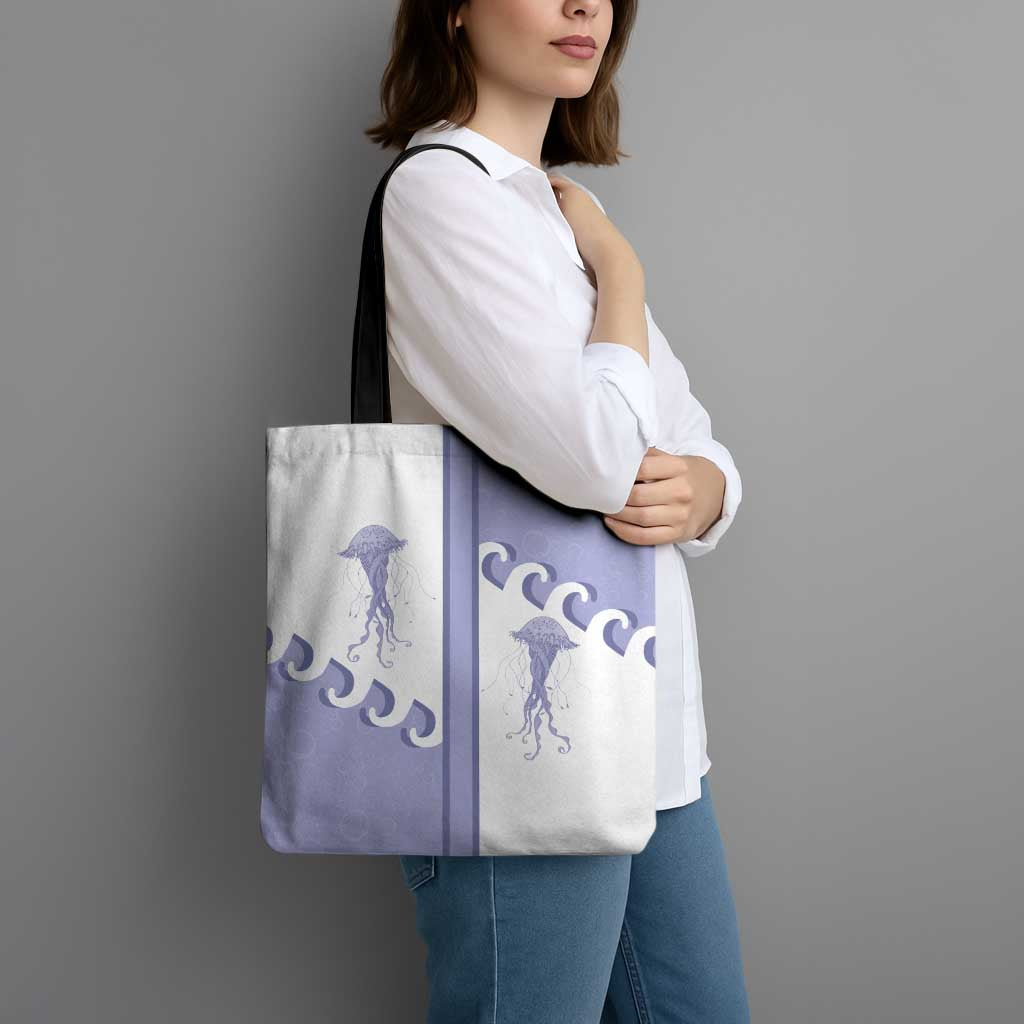 Western Yoke Tote Bag Jellyfish And Water Bubbles Cowboy Style - Wonder Print Shop