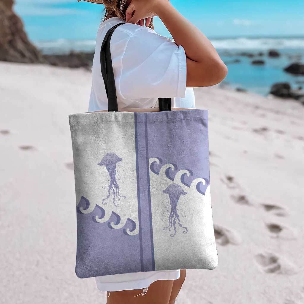 Western Yoke Tote Bag Jellyfish And Water Bubbles Cowboy Style - Wonder Print Shop