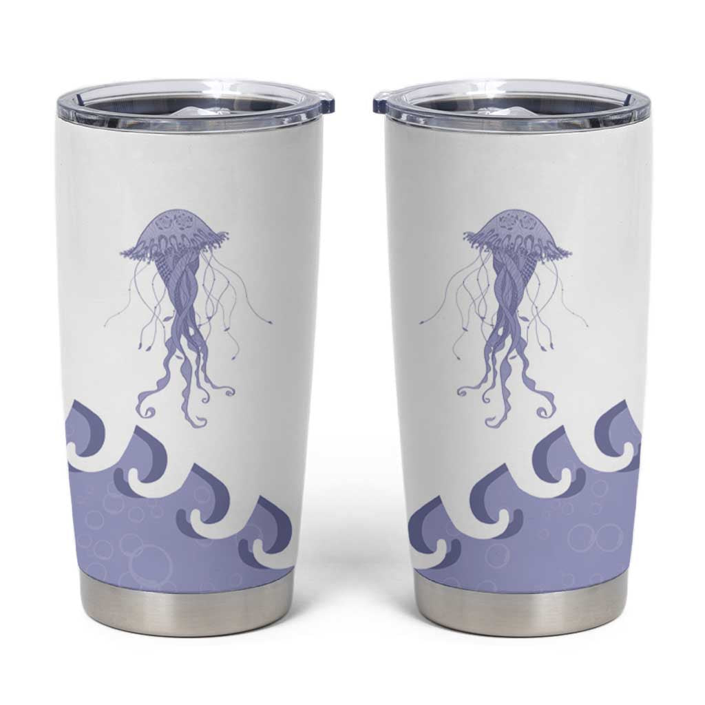 Western Yoke Tumbler Cup Jellyfish And Water Bubbles Cowboy Style - Wonder Print Shop