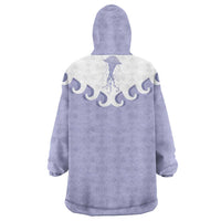 Western Yoke Wearable Blanket Hoodie Jellyfish And Water Bubbles Cowboy Style - Wonder Print Shop