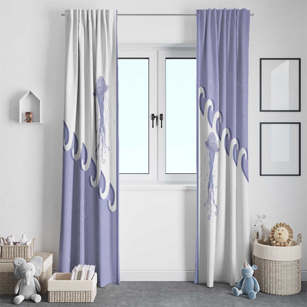 Western Yoke Window Curtain Jellyfish And Water Bubbles Cowboy Style - Wonder Print Shop