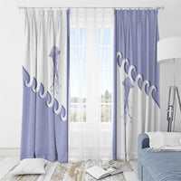 Western Yoke Window Curtain Jellyfish And Water Bubbles Cowboy Style - Wonder Print Shop