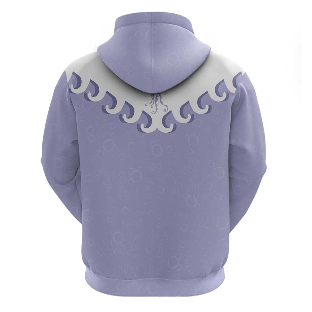Western Yoke Zip Hoodie Jellyfish And Water Bubbles Cowboy Style - Wonder Print Shop