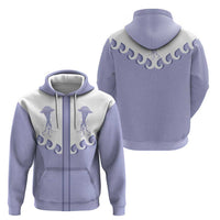 Western Yoke Zip Hoodie Jellyfish And Water Bubbles Cowboy Style - Wonder Print Shop