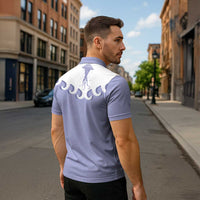 Western Yoke Zipper Polo Shirt Jellyfish And Water Bubbles Cowboy Style - Wonder Print Shop