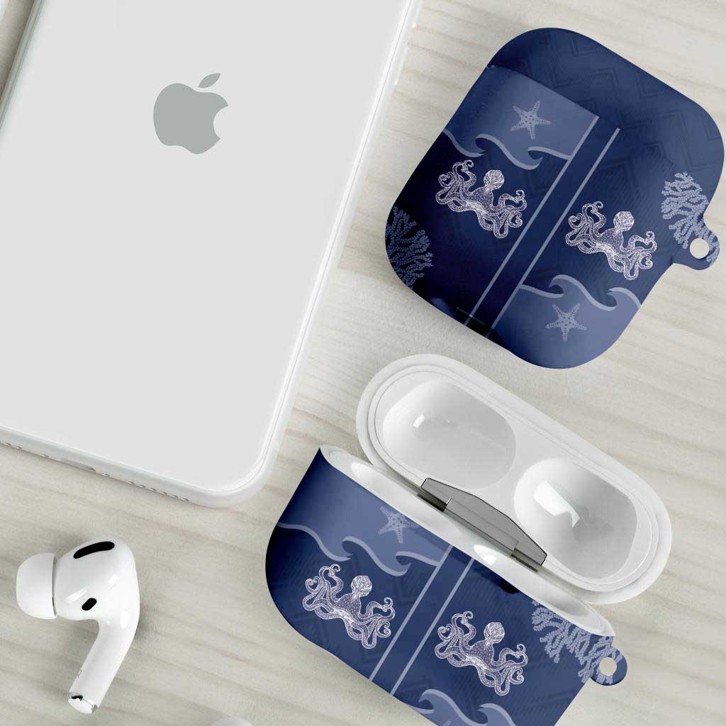 Western Yoke AirPods Case Octopus And Coral Cowboy Style - Wonder Print Shop
