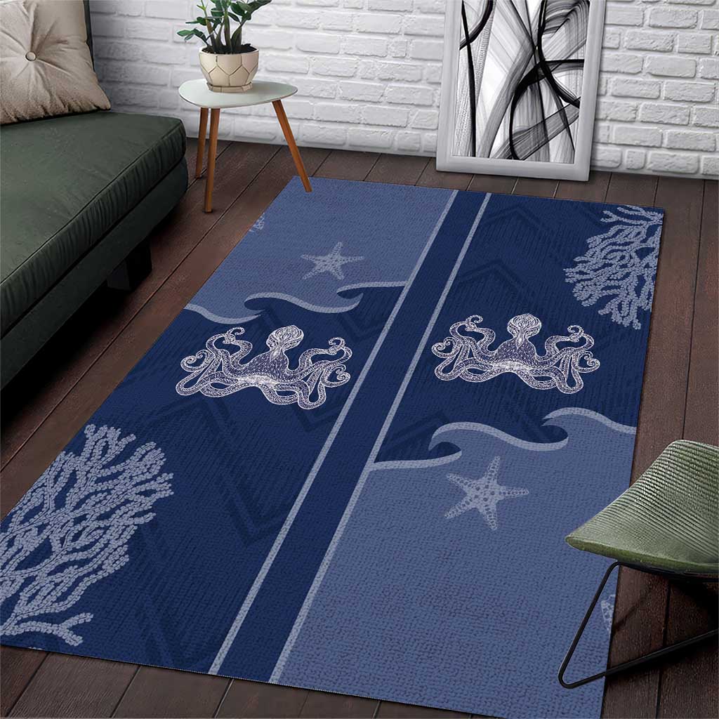 Western Yoke Area Rug Octopus And Coral Cowboy Style - Wonder Print Shop