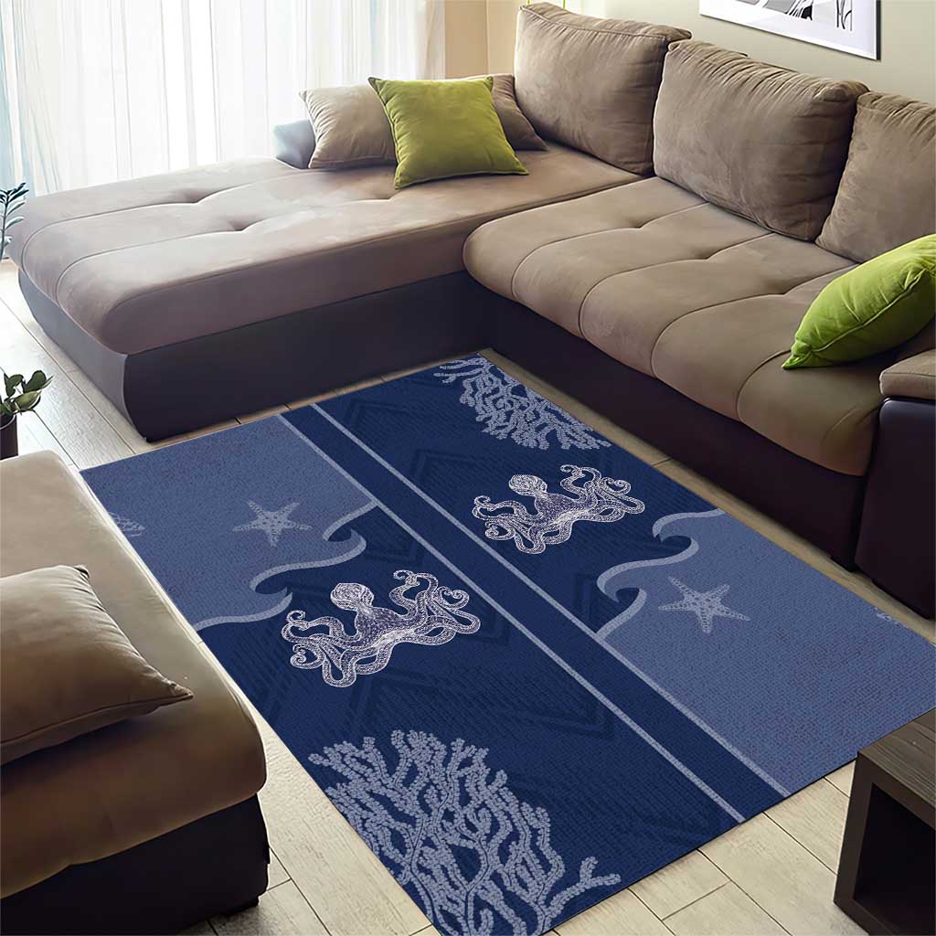 Western Yoke Area Rug Octopus And Coral Cowboy Style - Wonder Print Shop