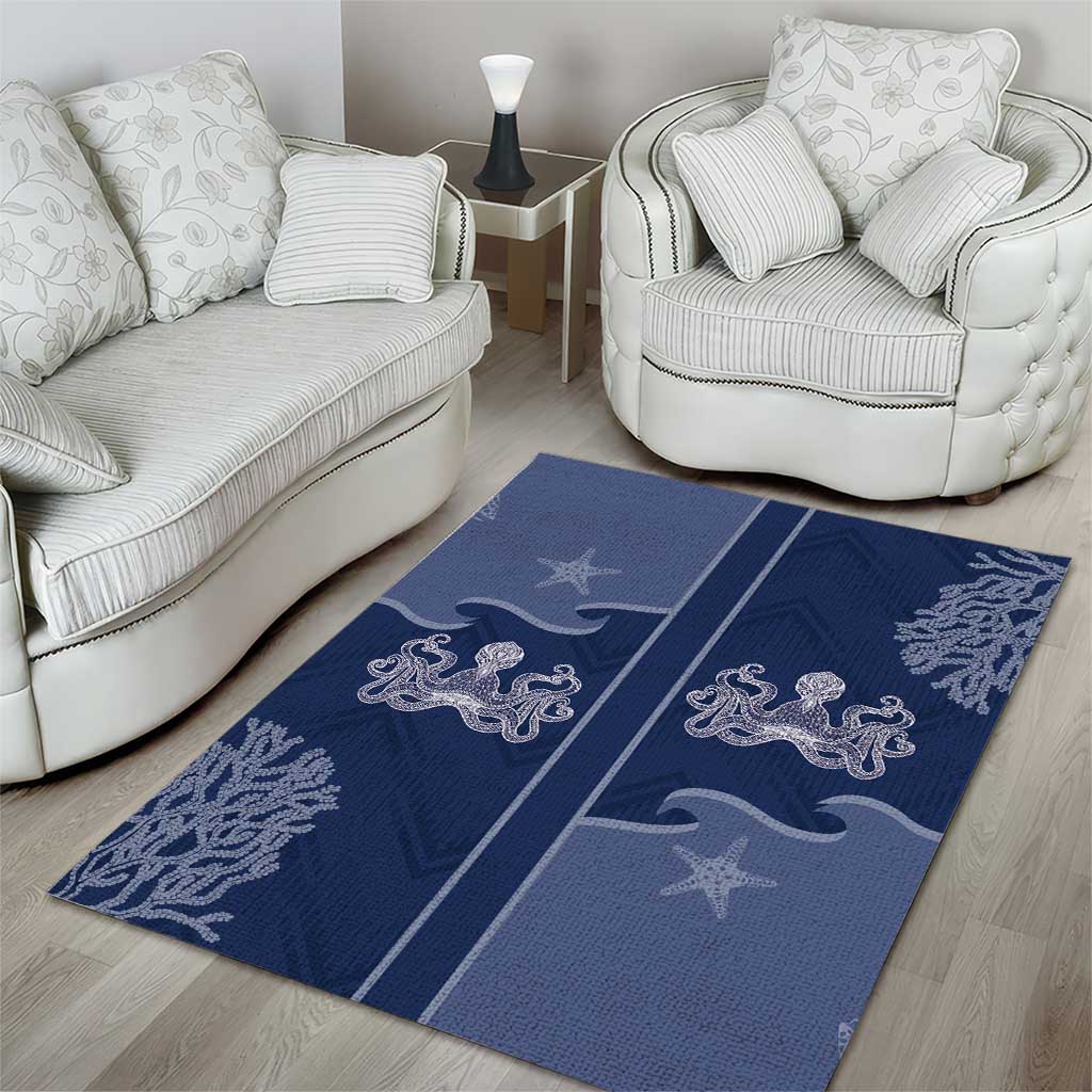 Western Yoke Area Rug Octopus And Coral Cowboy Style - Wonder Print Shop