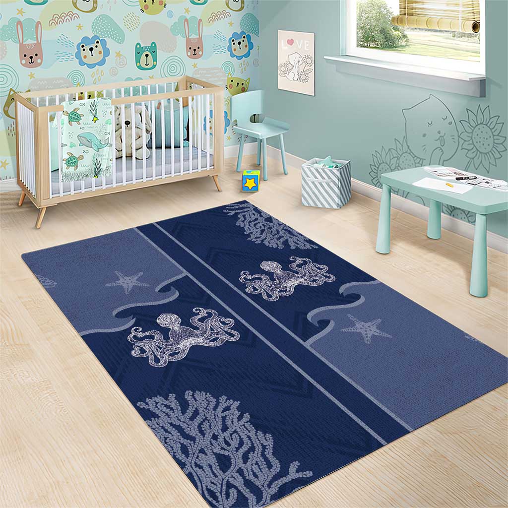 Western Yoke Area Rug Octopus And Coral Cowboy Style - Wonder Print Shop